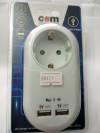 220V-4.0A     2  USB - 2-Ports 4.0A 25W Multi USB Socket Charger